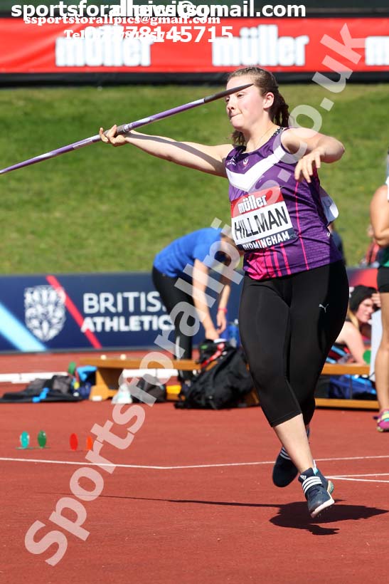 Womens javelin, 2019 Muller British Championships, Alexander Stadium, Birmingham. Photo: David T. Hewitson/Sports for All Pics